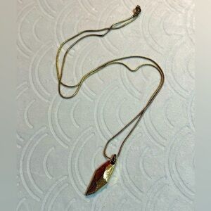 Pilgrim Danish Design Gold Plated Necklace Vintage Minimalist Long Pendant